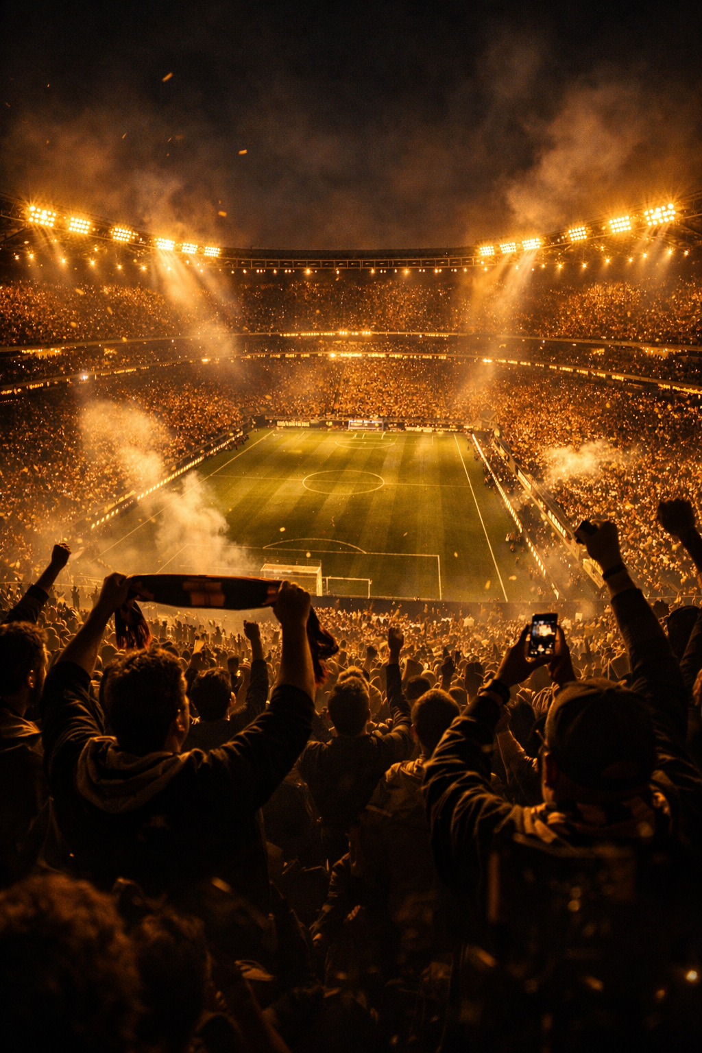 Estadio de fútbol lleno